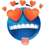 BlueEmojiHeartEyes
