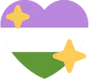 66200queergendershinyheartflag