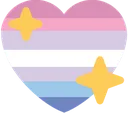 50242bigendershinyheartflag