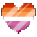 91036lesbianflagpixelheart