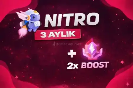 💳 Discord 3 Aylık Nitro Promo + 2x Sunucu Takviyesi |