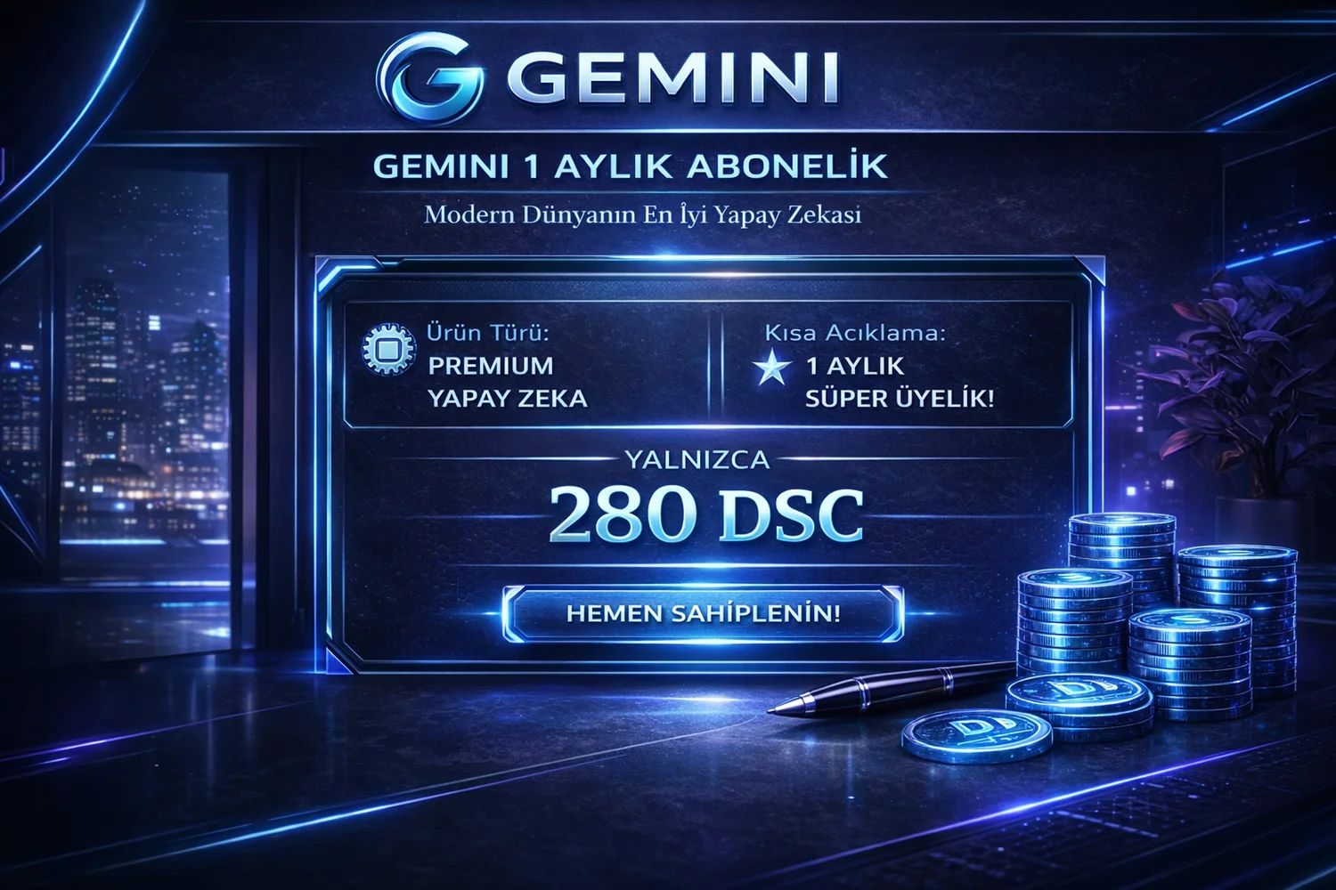 Gemini 1 Aylık  Süper Üyelik