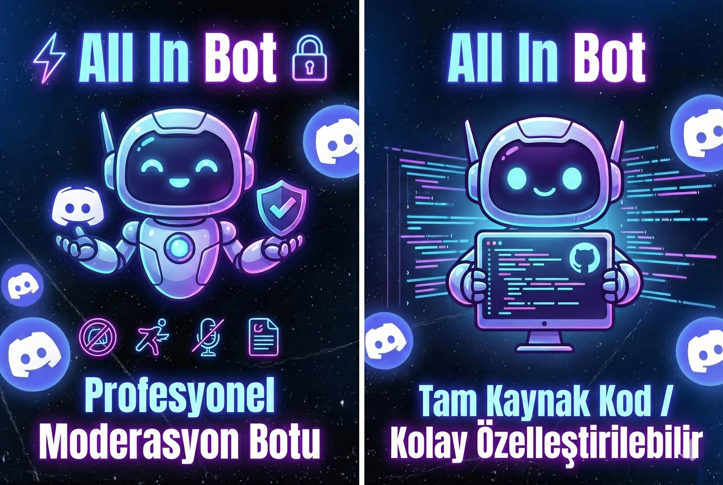 All In Bot – Profesyonel ve Modüler Discord Moderasyon Botu (Tam Kaynak Kod)