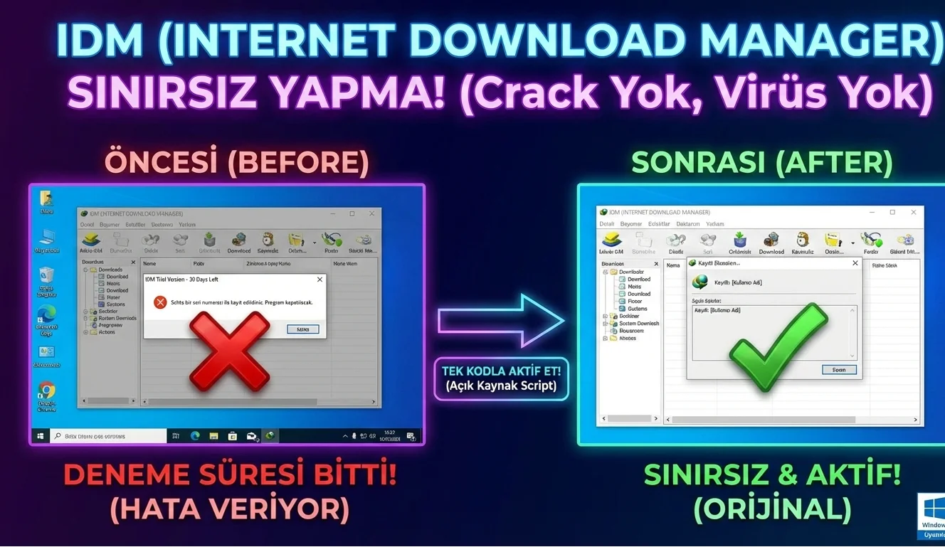 🚀 Internet Download Manager Tek Kodla Sınırsız Kullanın (%100 Güvenilir)