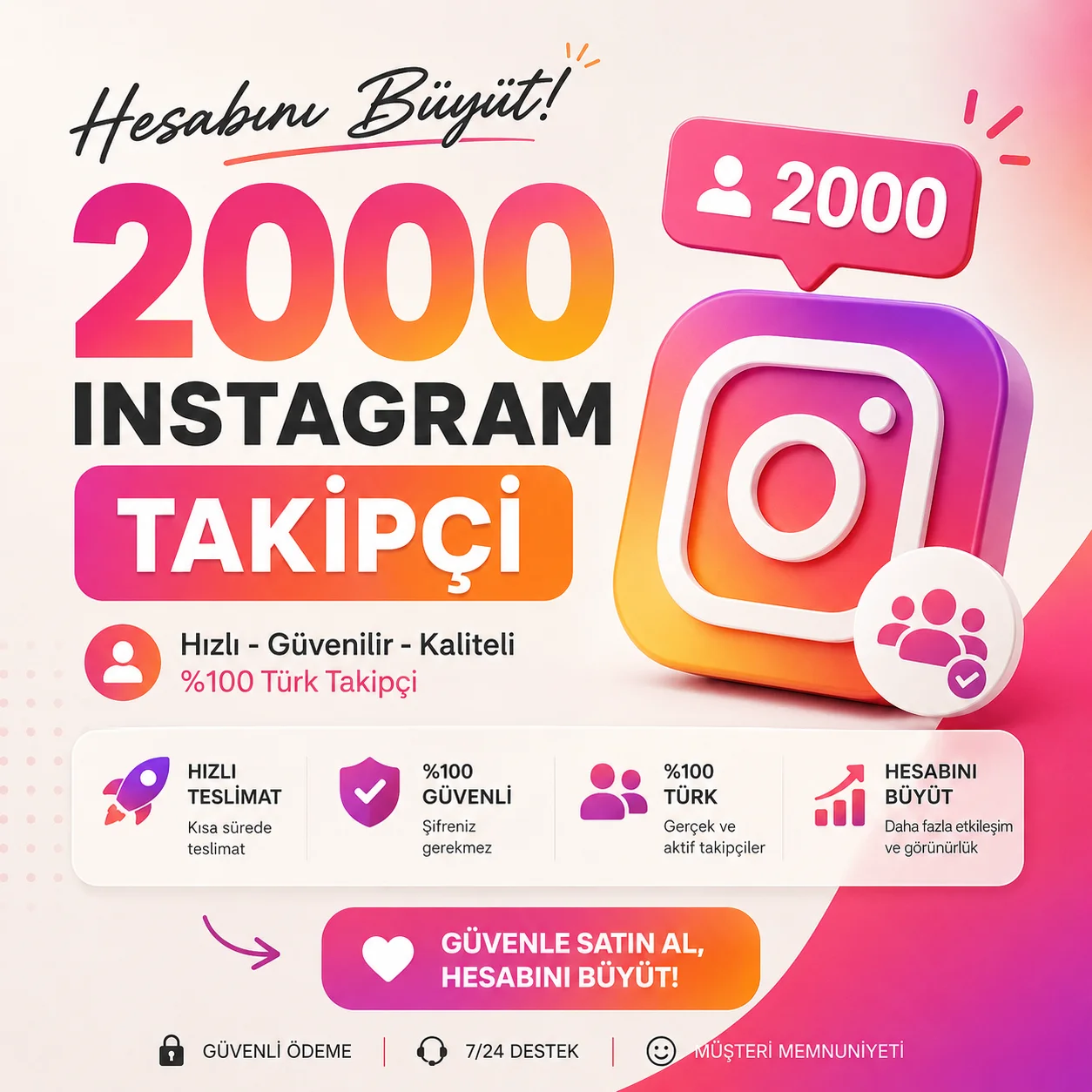 2000 İnstagram Takipçi
