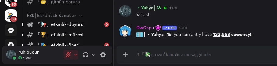 owo 130k cash