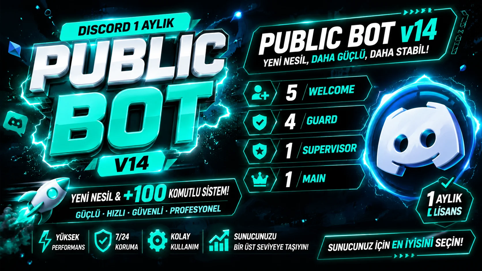 Discord 1 Aylık Public Bot
